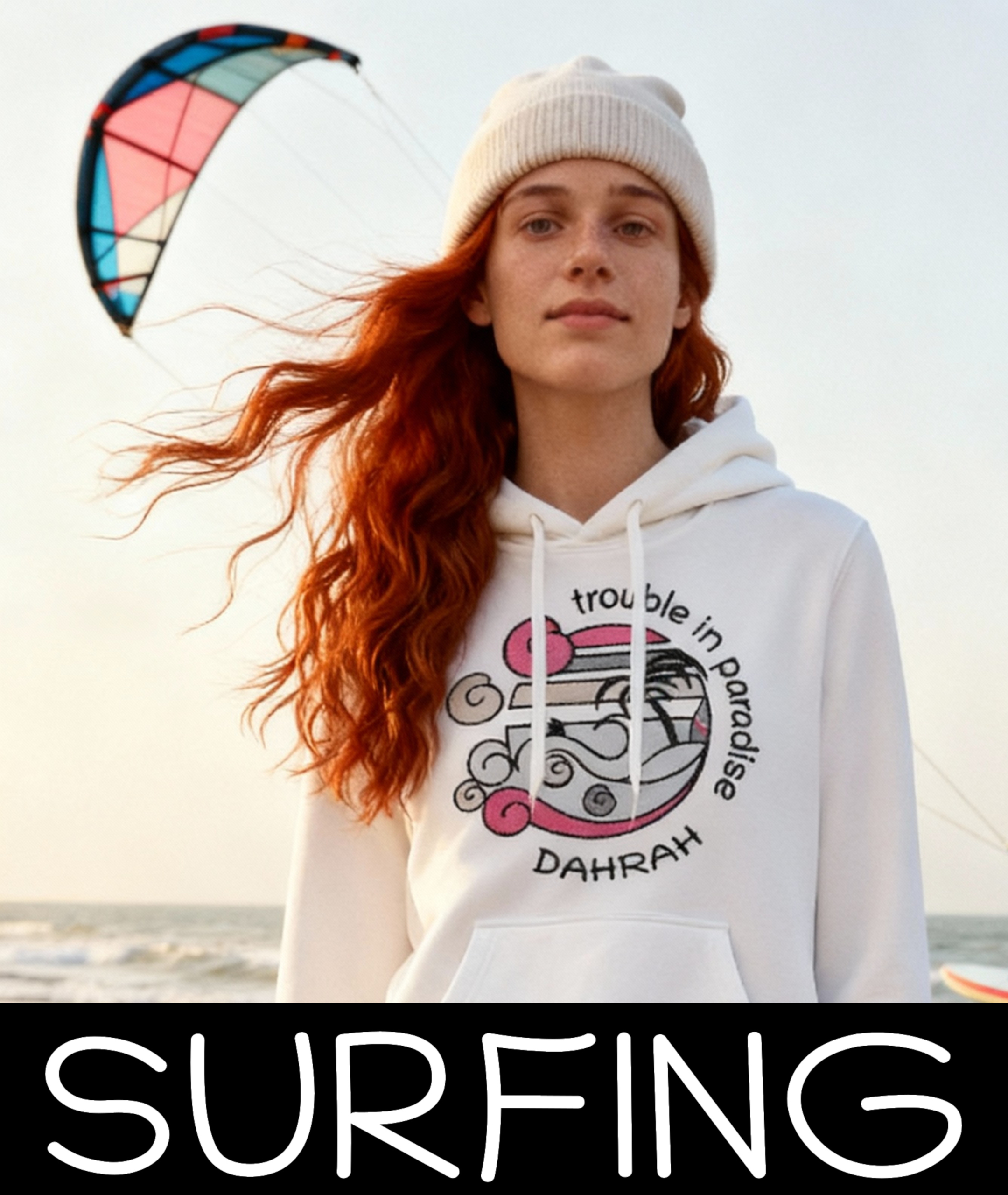 Creative surfing hoodies and T-shirts with a unique style by Dahrah